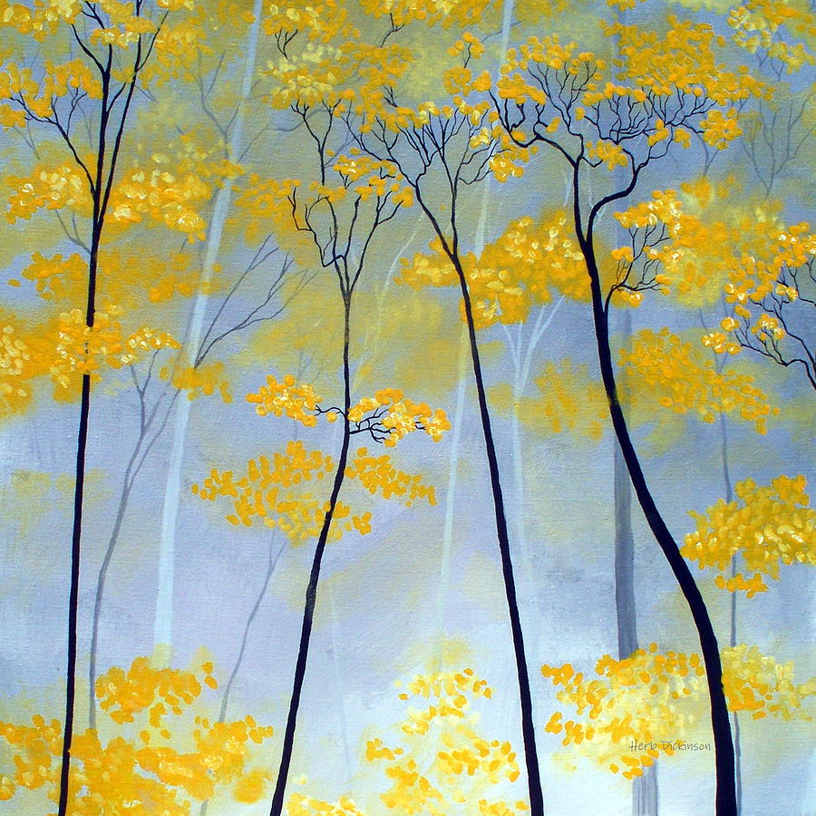 Golden Tops Painting by Herb Dickinson