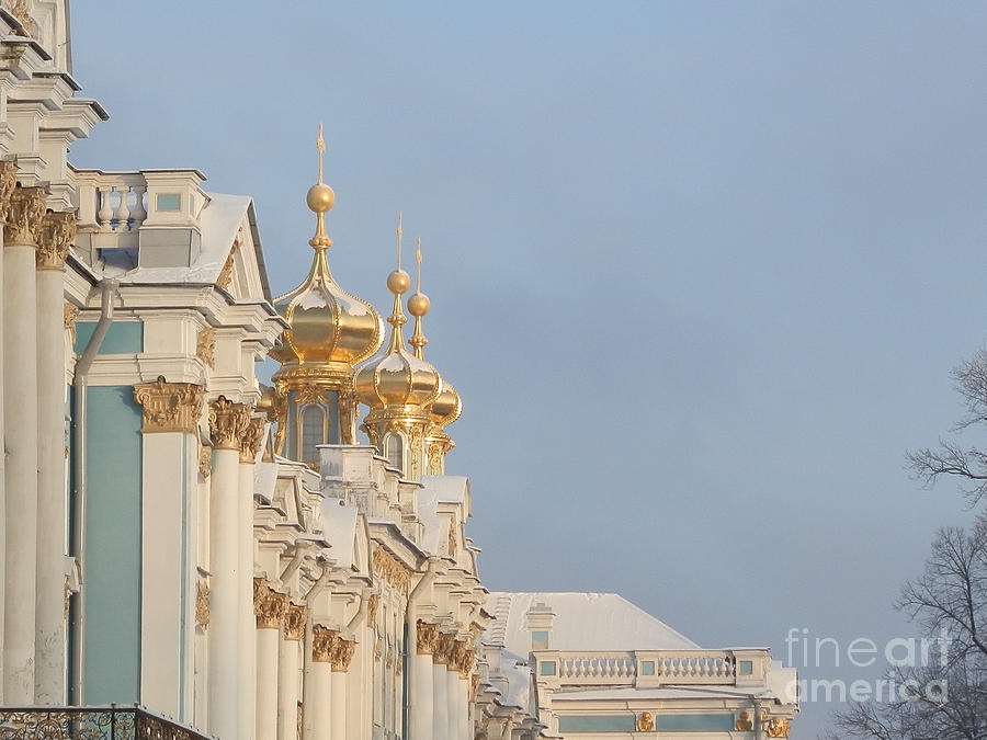 Golden towers of St. Petersburg Photograph by Margaret Brooks