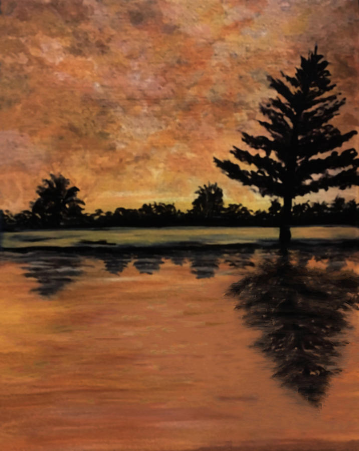 Golden Twilight Painting by Connie Spencer