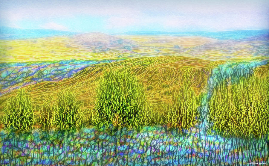 Golden Valley Streaming Digital Art by Joel Bruce Wallach