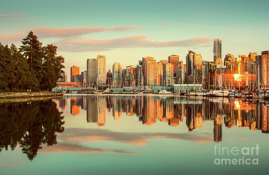 Golden Vancouver Photograph by JR Photography