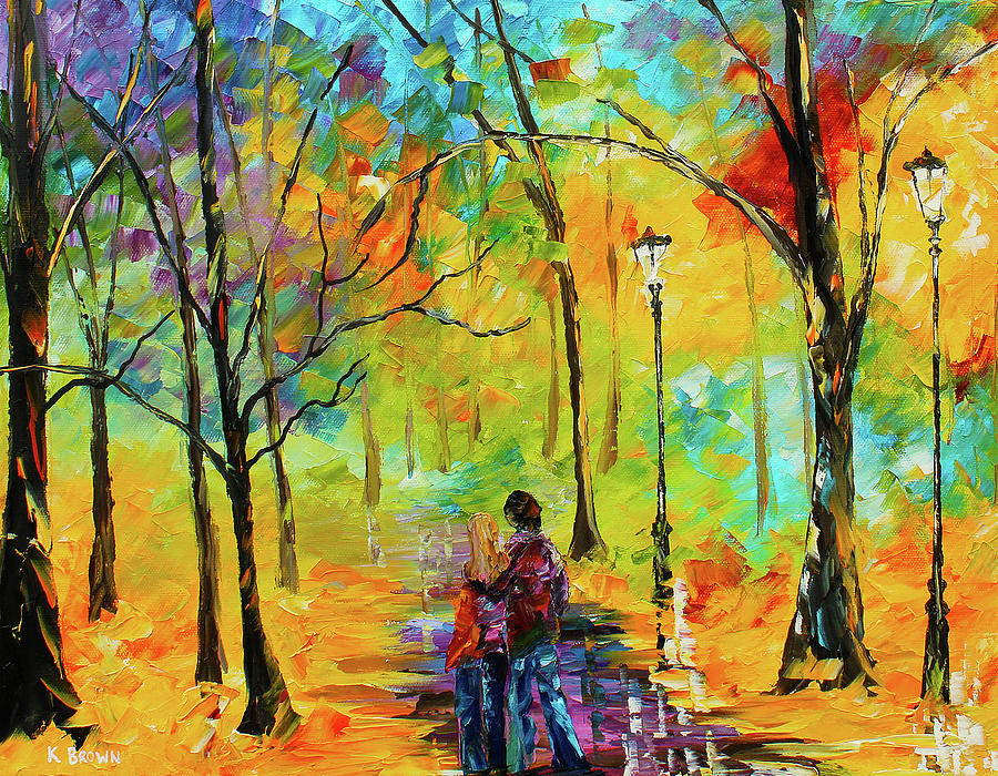 Golden Walk Painting by Kevin Brown
