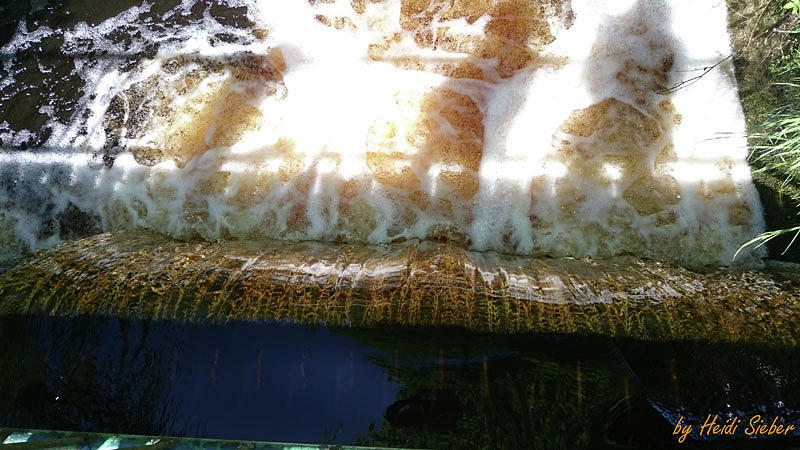 Golden waterfall Photograph by Heidi Sieber