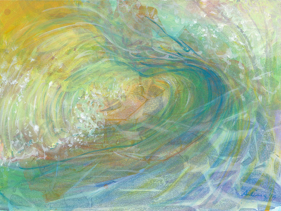 Golden Waters Painting by Arlissa Vaughn