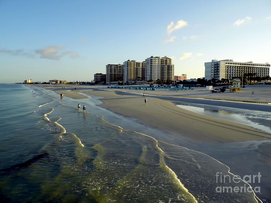 Golden Waves On Clearwater Beach Photograph by D Hackett
