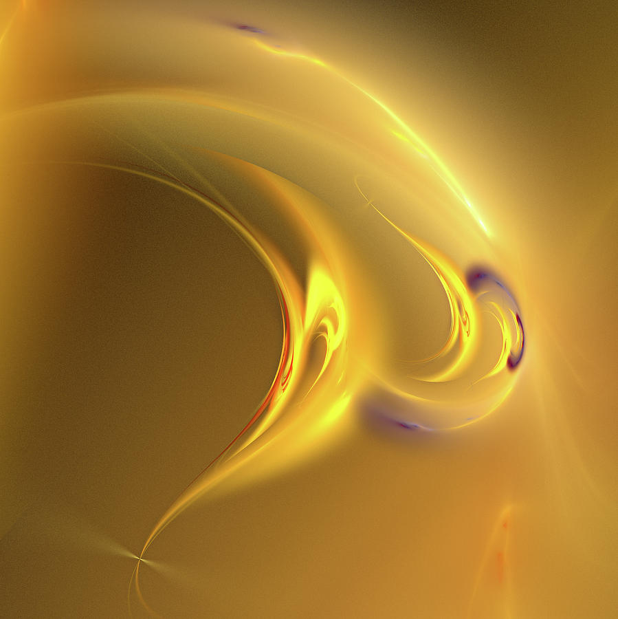 Space Digital Art - Golden Whirl by Dubravko Soric
