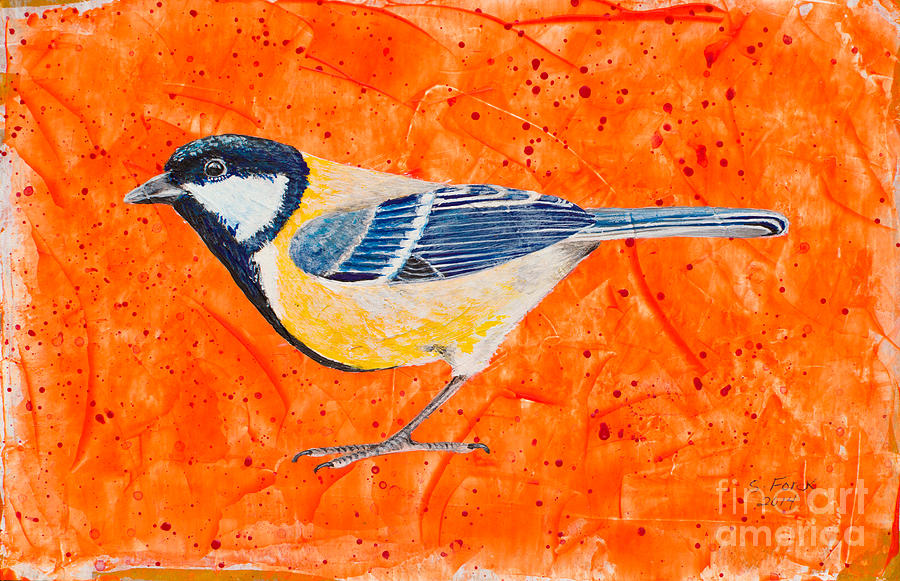 Golden Whistler Painting by Stefanie Forck