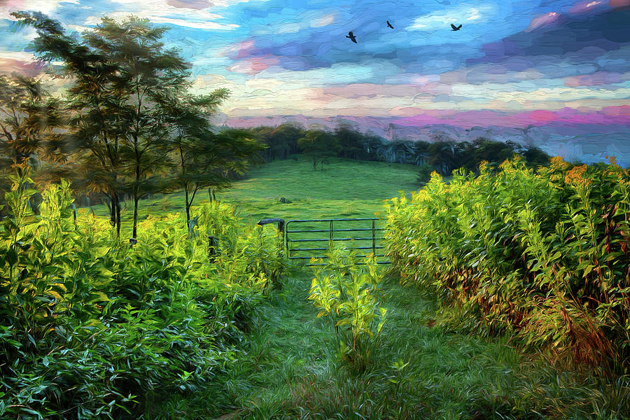 Goldenrod Sunrise in the Blue Ridge AP Painting by Dan Carmichael