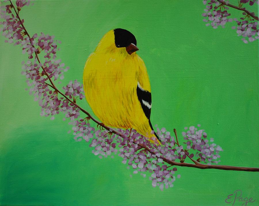 Goldfinch Painting by Emily Page