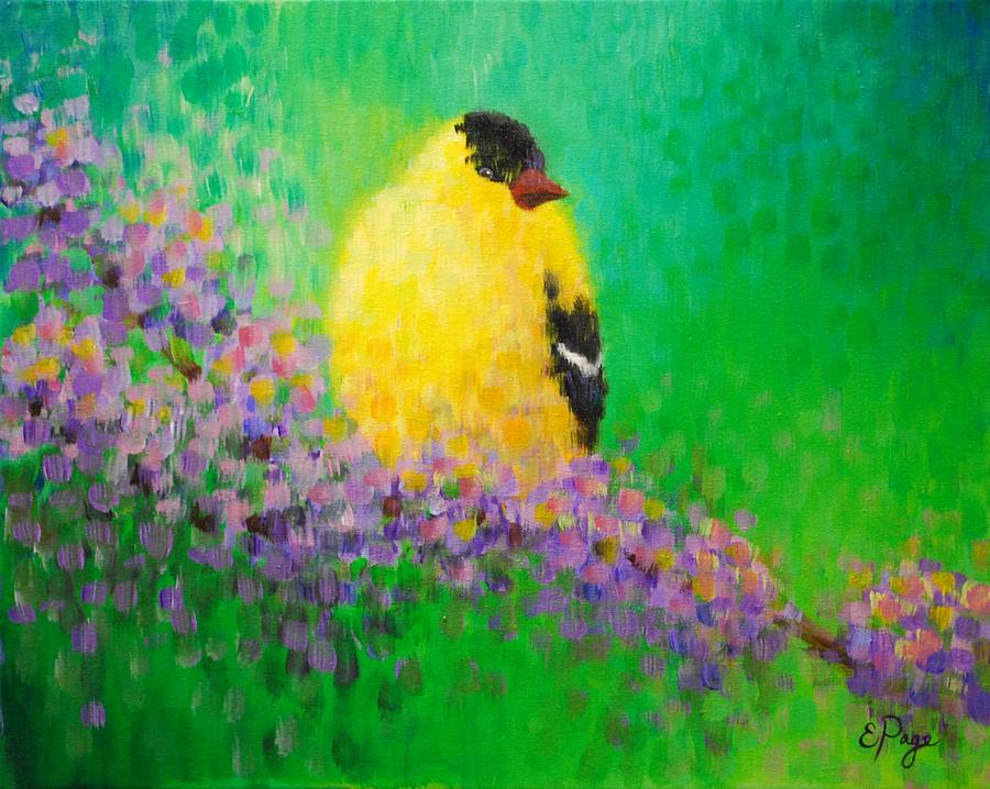 Goldfinch II Painting by Emily Page