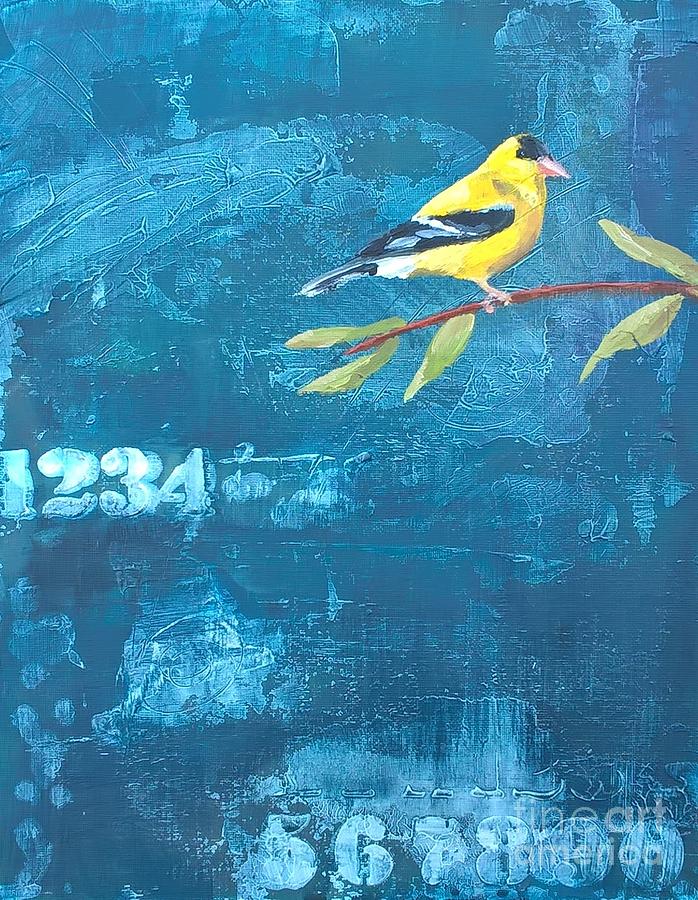 Goldfinch Painting by Lisa Dionne