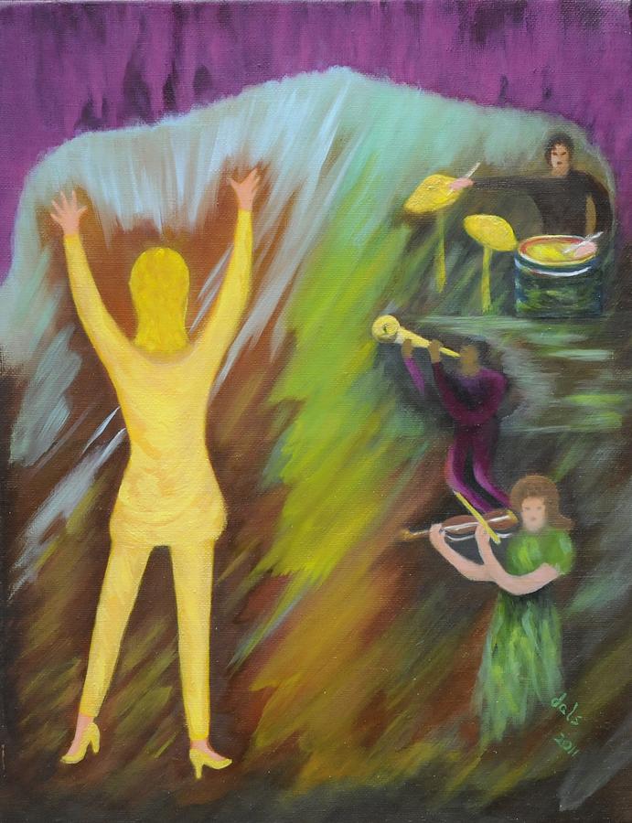 Music Painting - Goldfinger by Douglas Ann Slusher