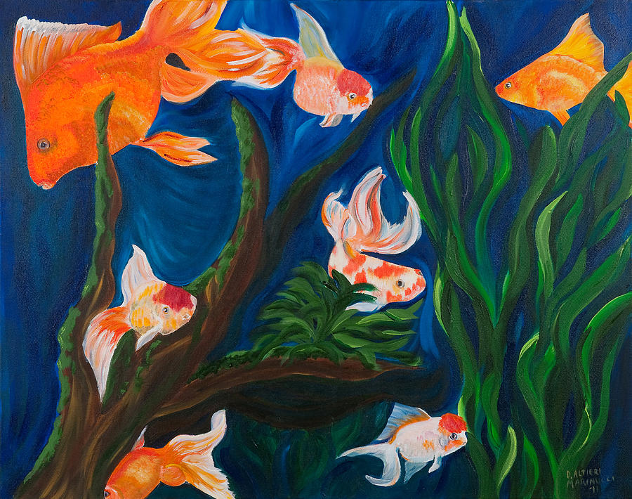 Goldfish Painting by Dani Altieri Marinucci