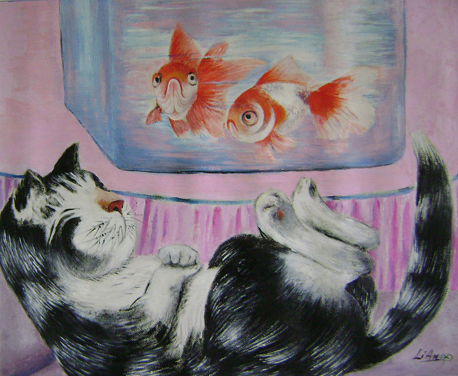 Goldfish Dream Painting by Lian Zhen - Fine Art America