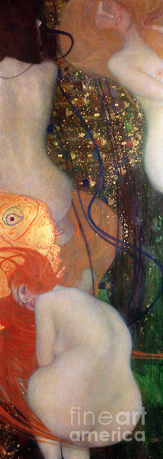 Goldfish Painting by Gustav Klimt