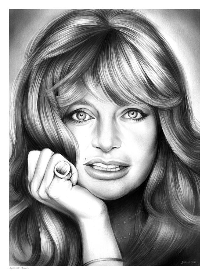 Goldie Hawn Drawing by Greg Joens