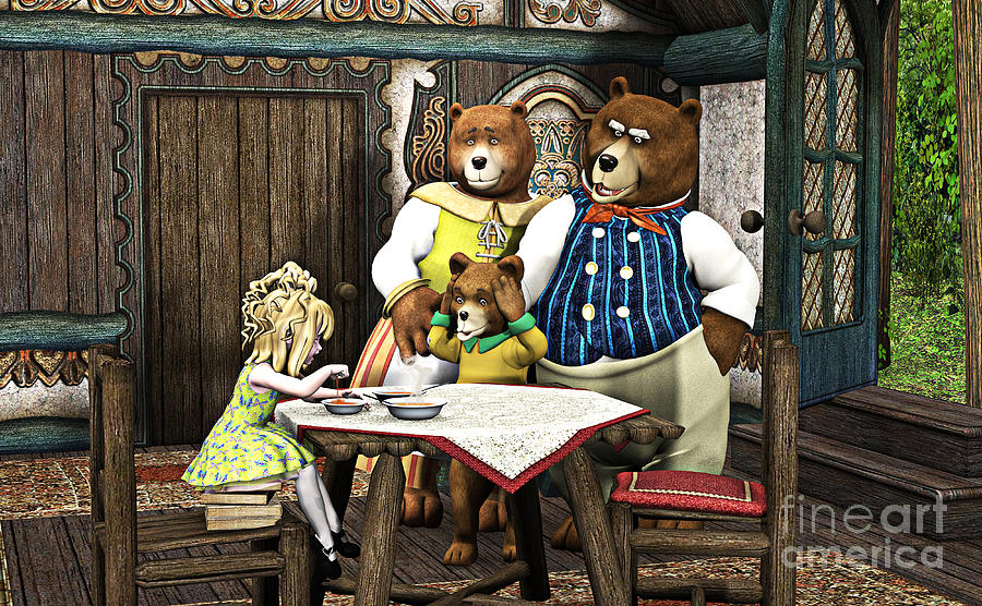 Bear Painting - Goldilocks n The 3 Bears by Two Hivelys