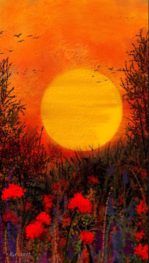Golds of the Sun Digital Art by Kathleen Hromada
