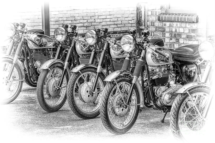 Motorcycle Photograph - Goldstar Line Up by Tim Gainey
