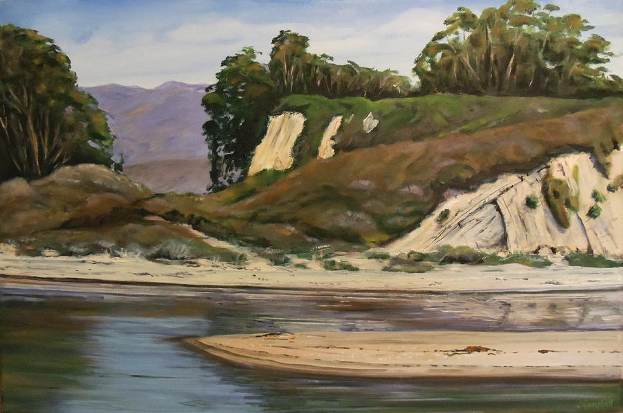 Goleta Beach   The Gap Painting by Jeffrey Campbell