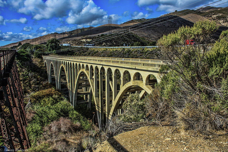 Goleta, CA Hwy 101 Bridge Photograph by Tommy Anderson