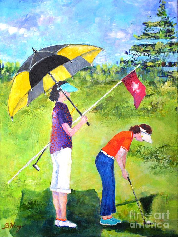 Golf Buddies #3 Painting by Betty M M Wong
