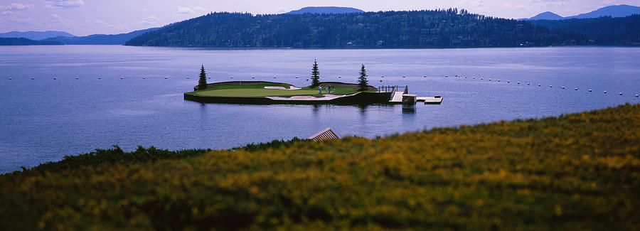 Golf Course In A Lake, Floating Golf Photograph by Panoramic Images