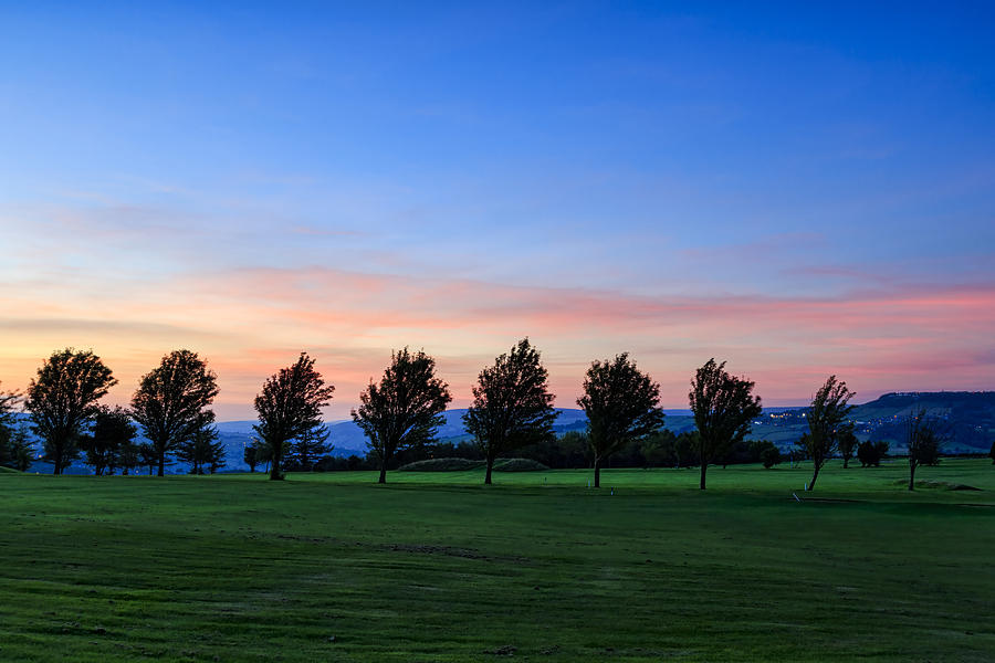 Golf course sunset Photograph by Chris Smith