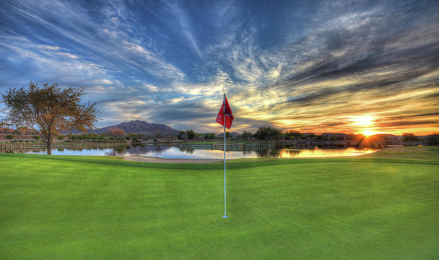 Golf Course Sunset Photograph by Ryan Barmore Fine Art America