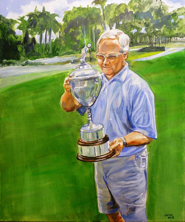 Golf Cup Painting by Bryan Bustard