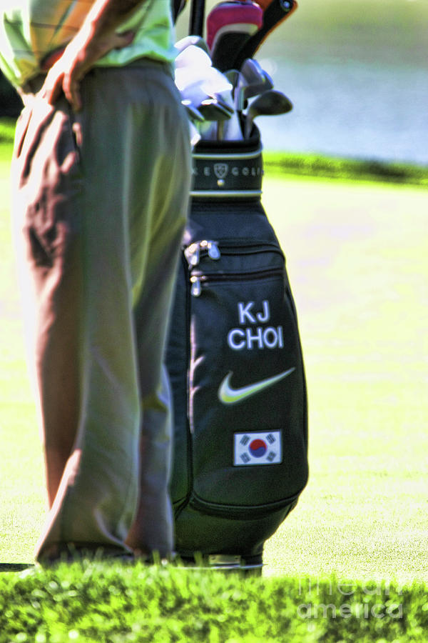 Golf KJ Choi Clubs Bag  Photograph by Chuck Kuhn