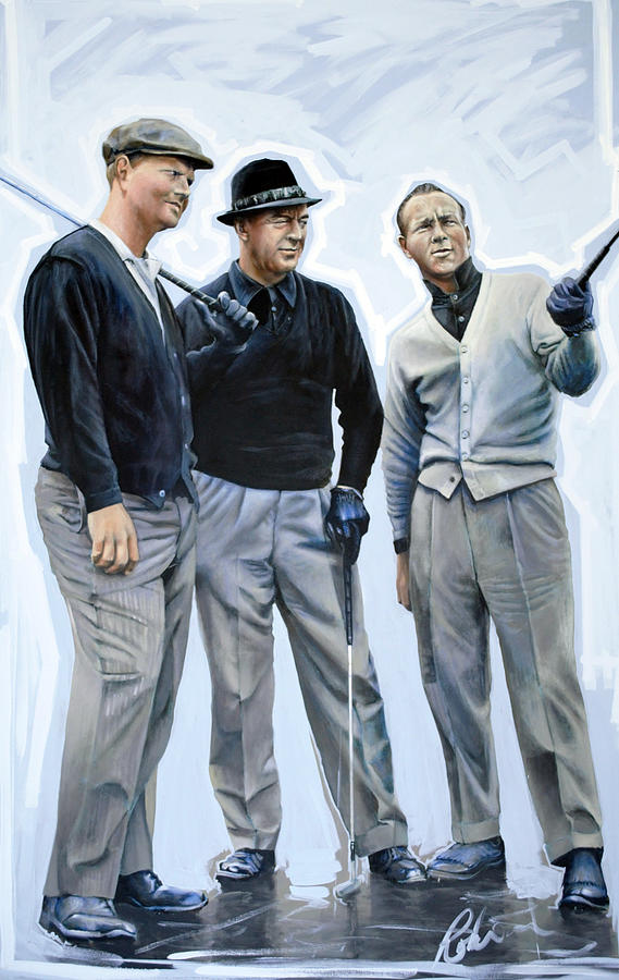 Jack Nicklaus Painting - Golf Legends No 1 by Mark Robinson
