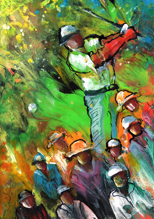 Golf Madness 01 Painting by Miki De Goodaboom