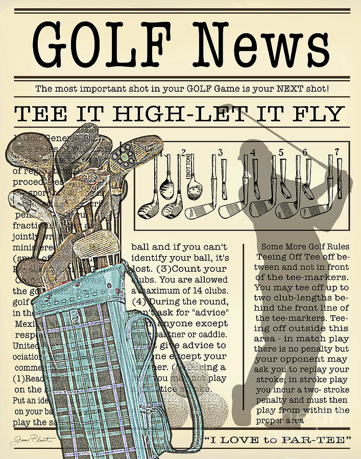 Golf News 1 Digital Art by Jean Plout