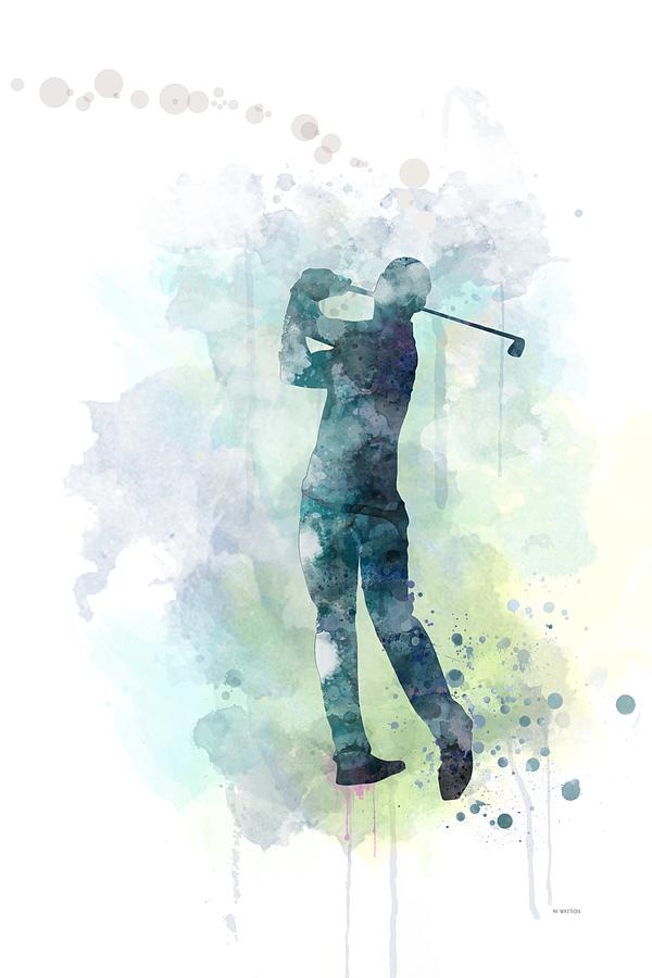 Golf Player  Digital Art by Marlene Watson
