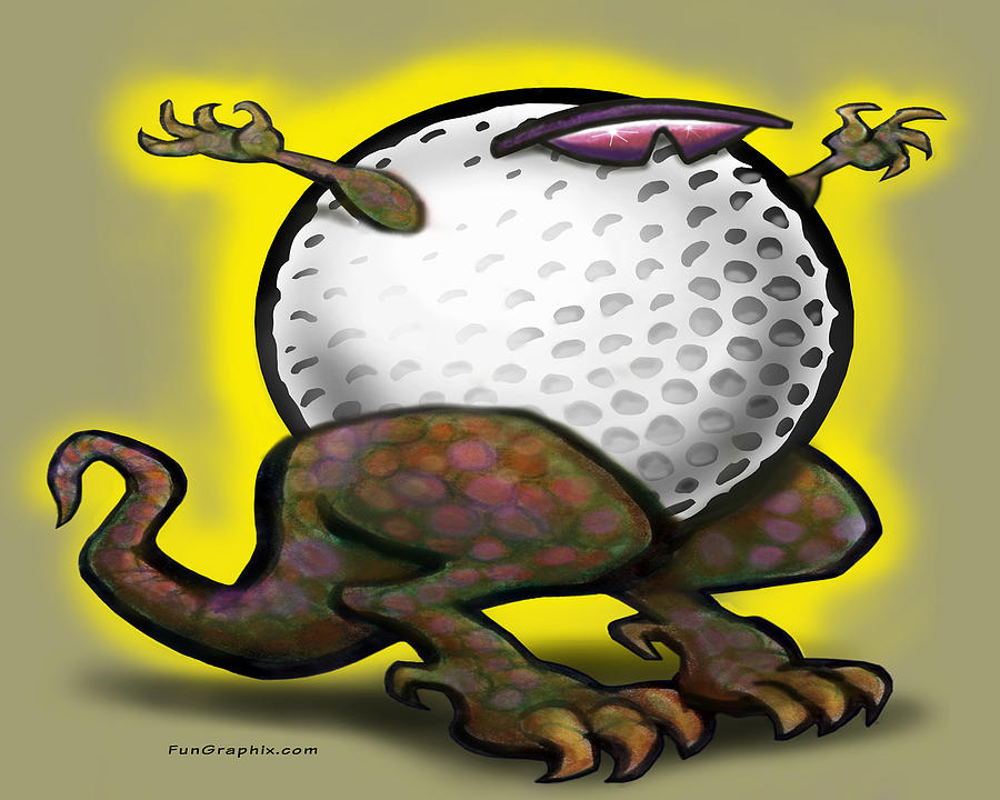 Golf Zilla Digital Art by Kevin Middleton