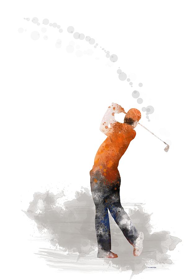 Golfer 1 Digital Art by Marlene Watson