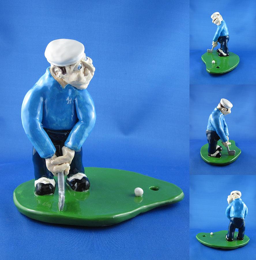 Golf Sculpture - Golfer by Bob Dann