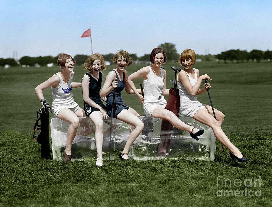 Golfing, 1926 Photograph by Granger