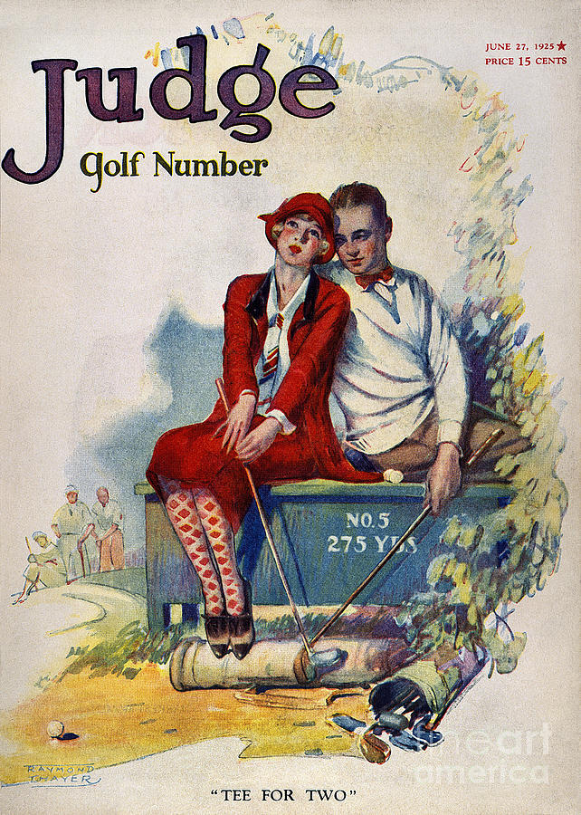 Golfing - Judge Magazine Cover Drawing by Granger
