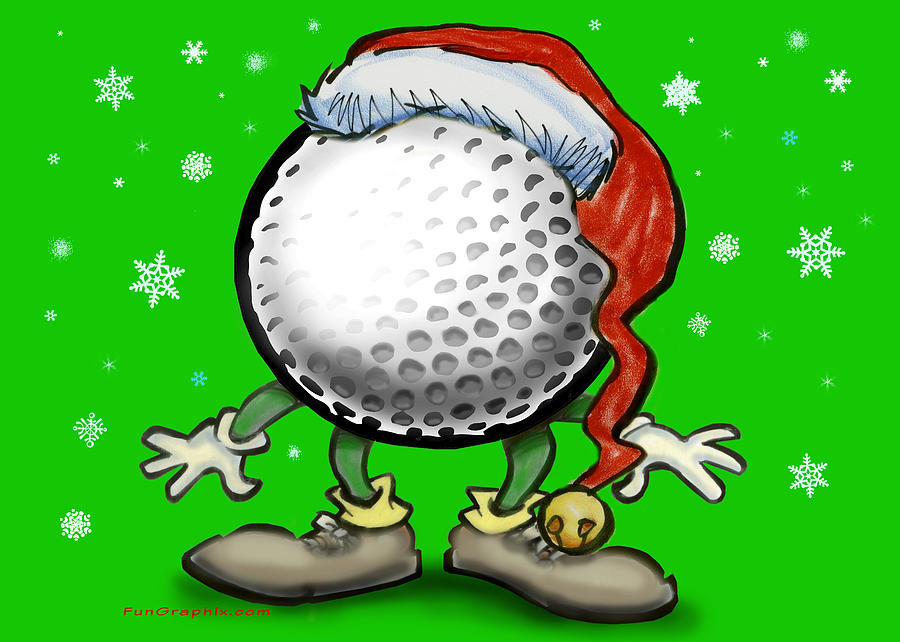 Golfmas Greeting Card by Kevin Middleton
