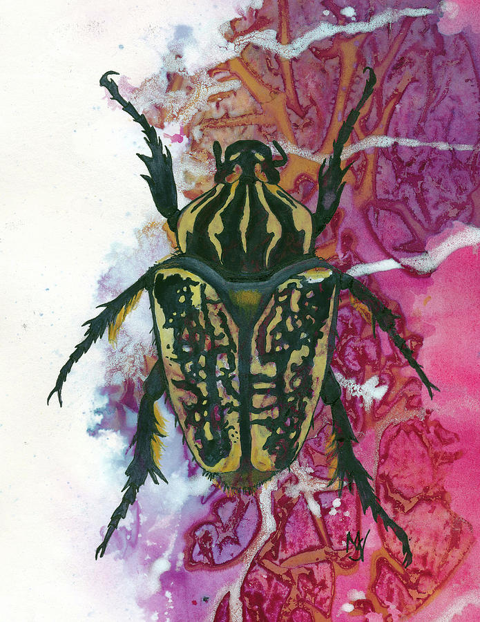Goliath Beetle Painting by Marie Stone-van Vuuren