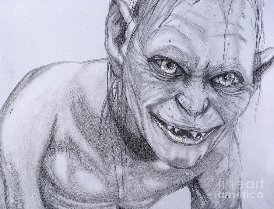 how to draw gollum from lord of the rings