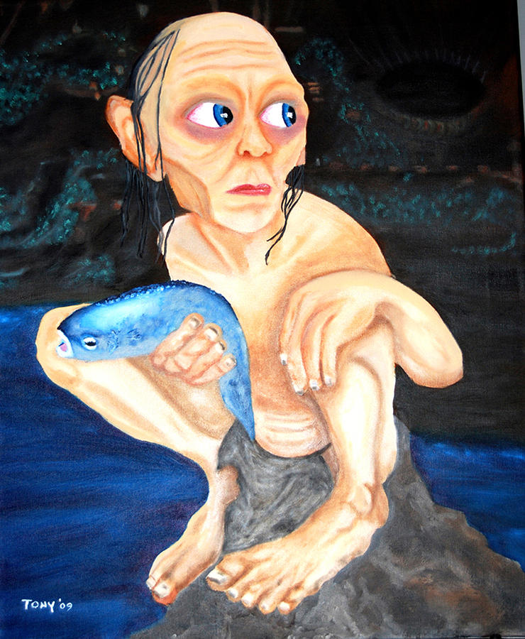 Gollum Painting by Tony Hitch
