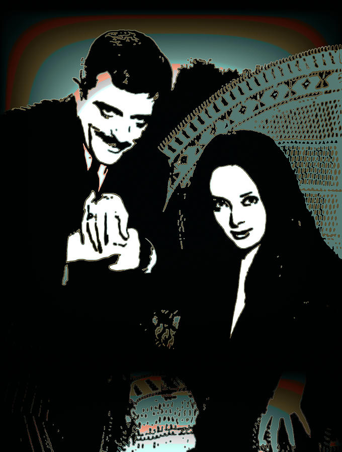 The Addams Family Digital Art - Gomez and Morticia Addams by Joy McKenzie