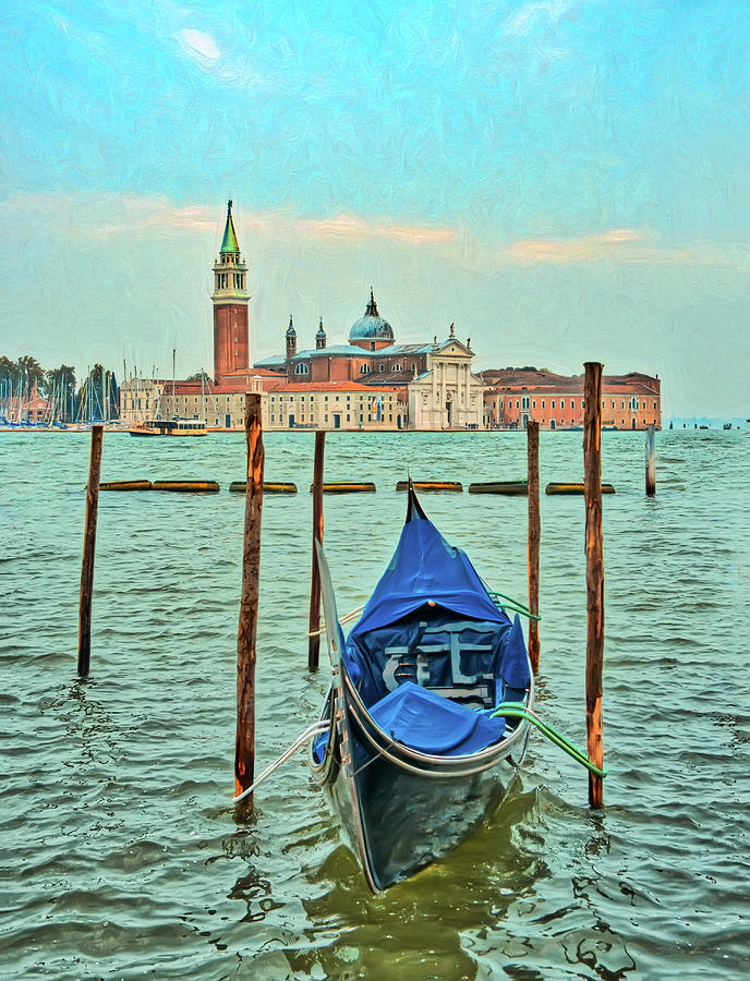 Venice Gondola Across The Canal Photograph by Gary Slawsky