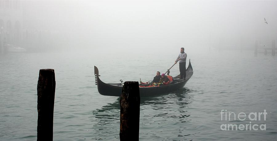 Italy Photograph - Gondola in the Fog by Michael Henderson