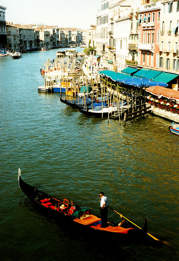 Boat Photograph - Gondola in Venice Italy by Michelle Calkins