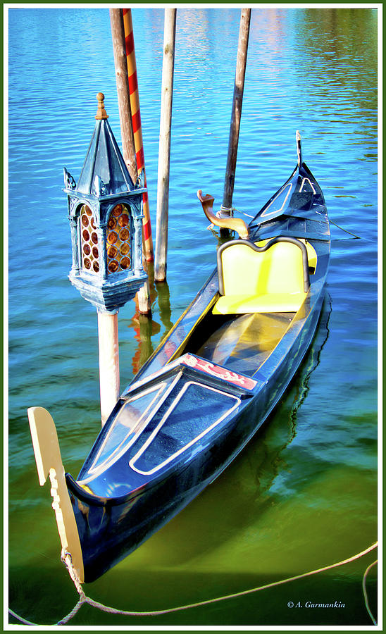 Gondola, Italy Pavilion, EPCOT, Walt Disney World Photograph by A Macarthur Gurmankin