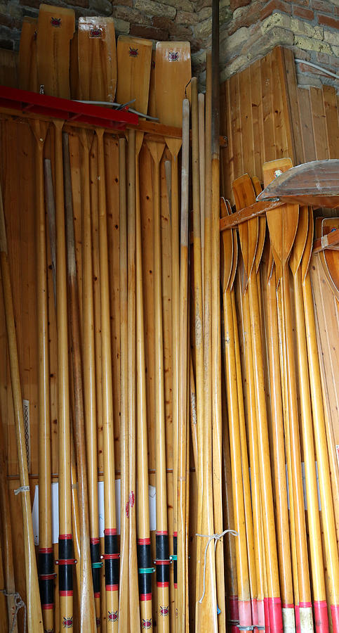 Gondola Oars Photograph by Andrew Fare
